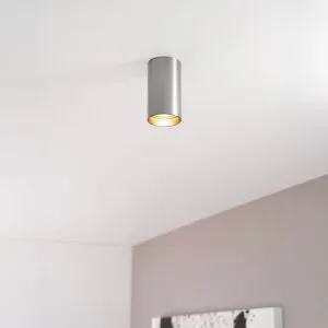 LUSENZ Canopus fero s - Zylindrischer Aufbaustrahler in gebürstetem Gunmetal-Grau