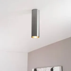 LUSENZ Canopus fero m - Zylindrischer Aufbaustrahler in gebürstetem Gunmetal-Grau