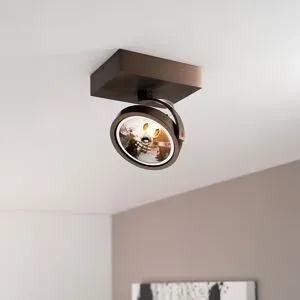LUSENZ Saturno bronzo I - Deckenstrahler aus gebürsteter Bronze - Neig- und drehbar