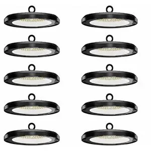 HOFTRONIC 10er-Set - UFO LED High Bay Eris - 100 Watt - 14.000 Lumen - 6500 K - 140 lm/W - IK08 - IP65