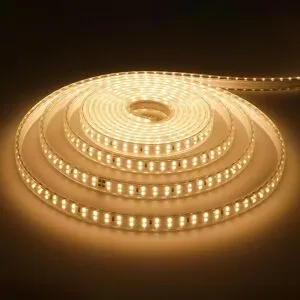 HOFTRONIC ?Flex180 LED Streifen 5 Meter - 3000K warmweiß - IP65 wasserdicht - Außen & Innen - 180 LEDs/m - 60 Watt 5750 Lumen - Pro 20 Zentimeter kürzbar - Dimmbar