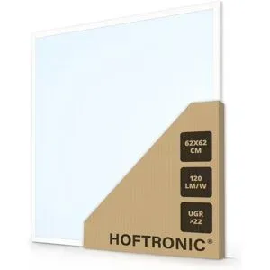 HOFTRONIC LED-Panel - 62 x 62 cm - 36 Watt - 4320 lm (120 lm/W) - 6000K Tageslichtweiß - flimmerfrei - UGR22 - 50.000 Betriebsstunden - Mit Philips Certa Drive-Treiber