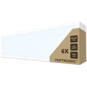 HOFTRONIC 6x LED-Panel - 120 x 30 cm - 36 Watt - 4320 lm (120 lm/W) - 6000K Tageslichtweiß - flimmerfrei - UGR22 - 50.000 Betriebsstunden - Mit Philips Certa Drive-Treiber