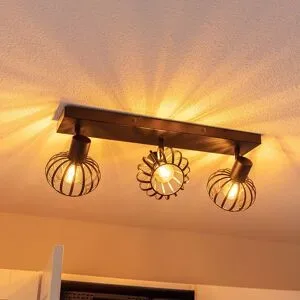 HOFTRONIC Petal - LED-Deckenleuchte - 3 Spots - E14-Fassung - Schwenkbar & drehbar - Schwarz