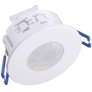 HOFTRONIC PIR-Bewegungsmelder mit Dämmerungsschalter - 360°-Erkennung - Reichweite 8 Meter - IP20 - Maximal 600 Watt - Unterputzmontage - Weiß - 220-240 V