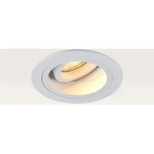 LUSENZ Einbaustrahler Orano bianco ? Durchmesser 92 mm ? Rund ? GU10-Fassung ? IP20 für den Innenbereich ? Weiß ? Mit Durchgangsverdrahtung