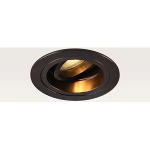 LUSENZ Einbaustrahler Orano bronzo scuro ? Durchmesser 92 mm ? Rund ? GU10-Fassung ? IP20 für den Innenbereich ? Bronze ? Mit Durchgangsverdrahtung