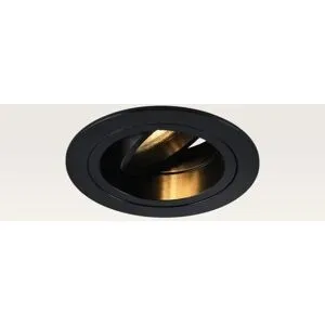 LUSENZ Einbaustrahler Orano notte nera ? Durchmesser 92 mm ? Rund ? GU10-Fassung ? IP20 für den Innenbereich ? Schwarz ? Mit Durchgangsverdrahtung