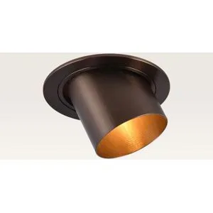 LUSENZ Einbaustrahler Gavira bronzo scuro l ? Durchmesser 92 mm ? GU10-Fassung ? IP20 für den Innenbereich ? Bronze ? Mit Durchgangsverdrahtung