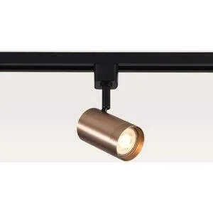 LUSENZ Schienenspot Beloria caramello ? GU10-Fassung ? Entwickelt für 1-Phasen-Schienensystem ? Braun ? IP20 für den Innenbereich