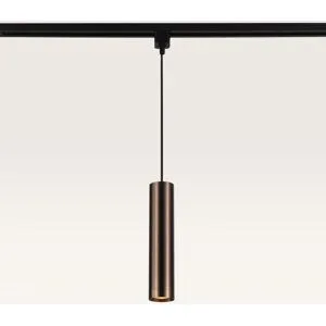 LUSENZ Hängeleuchte Belano bronzo scuro m ? GU10-Fassung ? Entwickelt für 1-Phasen-Schienensystem ? Bronze ? Schienenstrahler ? IP20 für den Innenbereich