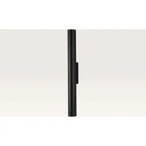 LUSENZ Wandleuchte Brenzo nero m ? Schwarzer Lichtstab im minimalistischen Design für den Innenbereich ? Ohne Leuchtmittel - Mini GU10 (MR11)