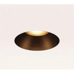 LUSENZ Einbaustrahler Junaro bianco bronzo ? Einbautiefe 100 mm ? GU10-Fassung ? IP20 für Innenbereich ? Weiß & Bronze ? Mit Durchgangsverdrahtung