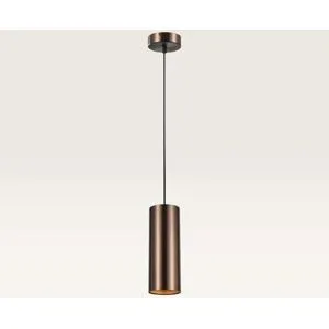 LUSENZ Pendelleuchte Erdena bronzo ? GU10-Fassung ? Minimalistisches Design ? Licht, das zu schweben scheint ? IP20 für den Innenbereich