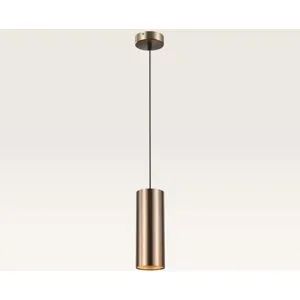 LUSENZ Pendelleuchte Erdena caramello ? GU10-Fassung ? Minimalistisches Design ? Licht, das zu schweben scheint ? IP20 für den Innenbereich