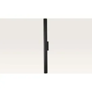 LUSENZ Wandleuchte Brenzo nero l ? Schwarzer Lichtstab im minimalistischen Design für den Innenbereich ? Ohne Leuchtmittel - Mini GU10 (MR11)