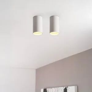 LUSENZ 2x Canopus bianco s - Zylindrischer Aufbaustrahler mit mattweißer Beschichtung