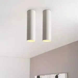 LUSENZ 2x Canopus bianco m - Zylindrischer Aufbaustrahler mit mattweißer Beschichtung
