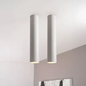 LUSENZ 2x Canopus bianco l - Zylindrischer Aufbaustrahler mit mattweißer Beschichtung