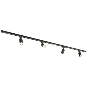 HOFTRONIC Taros LED Schienensysteme-Paket - Recht - 2x 1 m Schiene - 4 Schienenstrahler - Exkl. Lichtquelle - IP20 - Modular - 230V