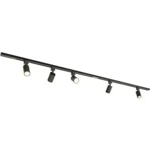 HOFTRONIC Taros LED Schienensysteme-Paket - Recht - 2x 1 m Schiene - 5 Schienenstrahler - ohne Lichtquelle - IP20 - modular - 230 V