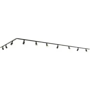 HOFTRONIC Taros LED Schienensysteme-Paket - L-Form - 6 x 1 m Schiene - 10 Schienenstrahler - ohne Lichtquelle - IP20 - modular - 230 V