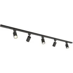 HOFTRONIC Taros LED Schienensysteme-Paket - Recht - 1,5 m Schiene - 5 Schienenstrahler - Inkl. 2700K GU10 - IP20 - modular - 230 V