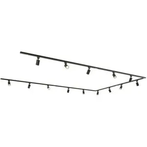 HOFTRONIC Taros LED Schienensysteme-Paket - U-Form - 4x 1,5 m Schiene - 2x 1 m Schiene - 14 Schienenstrahler - Inkl. 2700K GU10 - IP20 - modular - 230 V