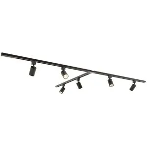 HOFTRONIC Taros LED Schienensysteme-Paket - T-Form - 3 x 1 m Schiene - 6 Schienenstrahler - Inkl. 2700K GU10 - IP20 - modular - 230 V