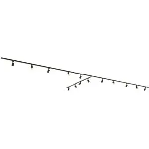 HOFTRONIC Taros LED Schienensysteme-Paket - T-Form - 4x 1,5 m Schiene - 2x 1 m Schiene - 14 Schienenstrahler - Inkl. 2700K GU10 - IP20 - modular - 230 V