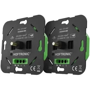 HOFTRONIC Set mit Master-Master LED-Dimmern ? 0,5?300 W ? Phasenabschnitt (Trailing Edge) ? Wechselschaltung (Two-Way-Control)