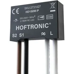 HOFTRONIC LED Puck-Dimmer ? 0,5?150 W ? Wechselschaltung ? Phasenabschnittsdimmung (Trailing Edge)