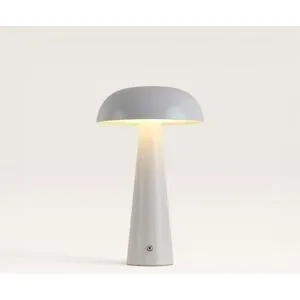 LUSENZ Oryllo - Pilzlampe Weiß 30 cm - Tischleuchte Wohnzimmer - Glasschirm - Dimmbar - USB-C - Modern Design - 3000K/4500K/6500K