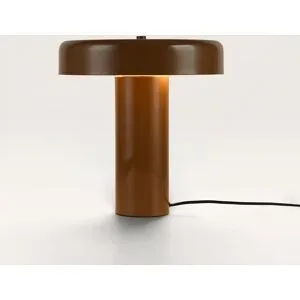 LUSENZ Arcene - Retro Tischlampe Braun Metall 30 cm - Schreibtischlampe - Braun beschichtetes Metall - E14 Fassung - Mit Ein/Aus-Schalter