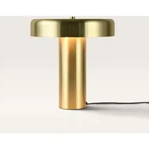 LUSENZ Arcene - Retro Tischlampe Gold Metall 30 cm - Schreibtischlampe - Gold beschichtetes Metall - E14 Fassung - Mit Ein/Aus-Schalter