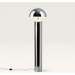 LUSENZ Asteri - Retro Designer Stehlampe 150 cm - Stehlampe wohnzimmer - Verchromtes Metall - E27 Fassung - Mit Fußschalter