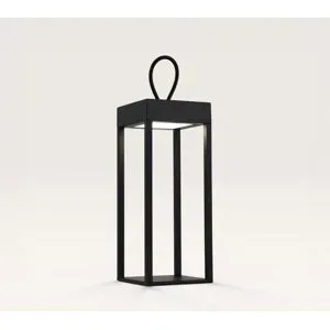 LUSENZ Larion - Tischleuchte Schwarz 30 cm - Kabellose Tischlampe - Dimmbar - USB-C - Modern Design - IP44 Innen- und Außenbereich - 3000K/4500K/6000K