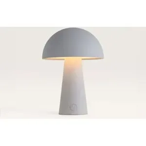 LUSENZ Arvento - Pilzlampe Weiß 20 cm - Kabellose tischlampe - Dimmbar - IP44 Innen- und Außenbereich - USB-C - Retro design - 3000K/4500K/6000K