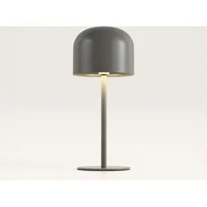 LUSENZ Ariello M - Pilzlampe Beige 25 cm - Kabellose Tischlampe - Skandinavisch Design - Lampe für Kommode - Dimmbar - USB-C - 3000K/4500K/6000K