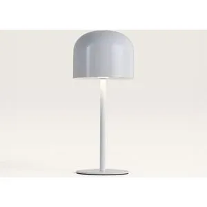 LUSENZ Arielleo M - Pilzlampe Weiß 30 cm - Akku Tischleuchte - Nachttischlampe - Dimmbar - USB-C - Modern Design - 3000K/4500K/6000K