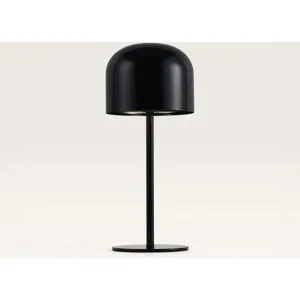 LUSENZ Arielleo M - Pilzlampe Schwarz 30 cm - Akku Tischleuchte - Nachttischlampe - Dimmbar - USB-C - Skandinavisch - Metall - 3000K/4500K/6000K