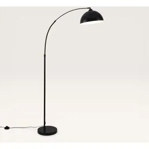 LUSENZ Karian - Schwarze Stehlampe Metall 180 cm - Stehlampe wohnzimmer - Modernes design - Matt - E27 Fassung - Mit Fußschalter