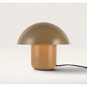 LUSENZ Javera - Pilzlampe 25 cm - Tischlampe Vintage - Lampe für kommode - Bronze Metall - E14 Fassung - Mit Ein/Aus-Schalter