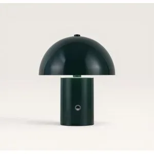 LUSENZ Civaro - Pilzlampe Grün 20 cm - Akku tischleuchte - Dimmbar - Lampe für kommode - USB-C - Retro design - 3000K/4500K/6000K