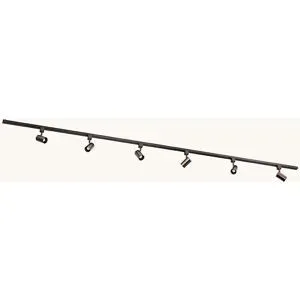 LUSENZ Schienensystem-Set - Gerade - 2x 1 m Schiene - 4 Pendelleuchten - Exkl. Leuchtmittel - IP20 - Modular - 230V - Beloria & Avaro - Schwarz