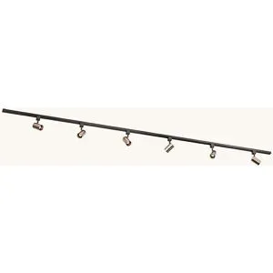 LUSENZ Schienensystem-Set - Gerade - 2x 1 m Schiene - 4 Pendelleuchten - Exkl. Leuchtmittel - IP20 - Modular - 230V - Beloria & Belano (M) - Braun