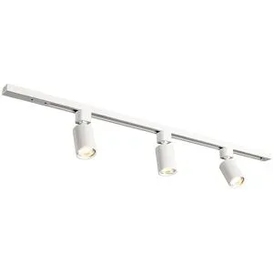 HOFTRONIC Taros LED Schienensysteme-Paket Weiß - Recht - 1 m Schiene - 3 Schienenstrahler - ohne Lichtquelle - IP20 - modular - 230 V