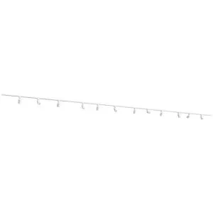 HOFTRONIC Taros LED Schienensysteme-Paket Weiß - Recht - 4x 1,5 m Schiene - 12 Schienenstrahler - Exkl. Lichtquelle - IP20 - Modular - 230V