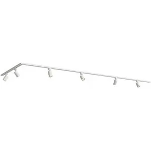 HOFTRONIC Taros LED Schienensysteme-Paket Weiß - L-Form - 1x 1 m Schiene - 2x 1,5 m Schiene - 6 Schienenstrahler - ohne Lichtquelle - IP20 - modular - 230 V