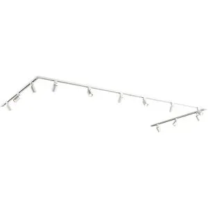 HOFTRONIC Taros LED Schienensysteme-Paket Weiß - U-Form - 4 x 1,5 m Schiene - 12 Schienenstrahler - ohne Lichtquelle - IP20 - modular - 230 V